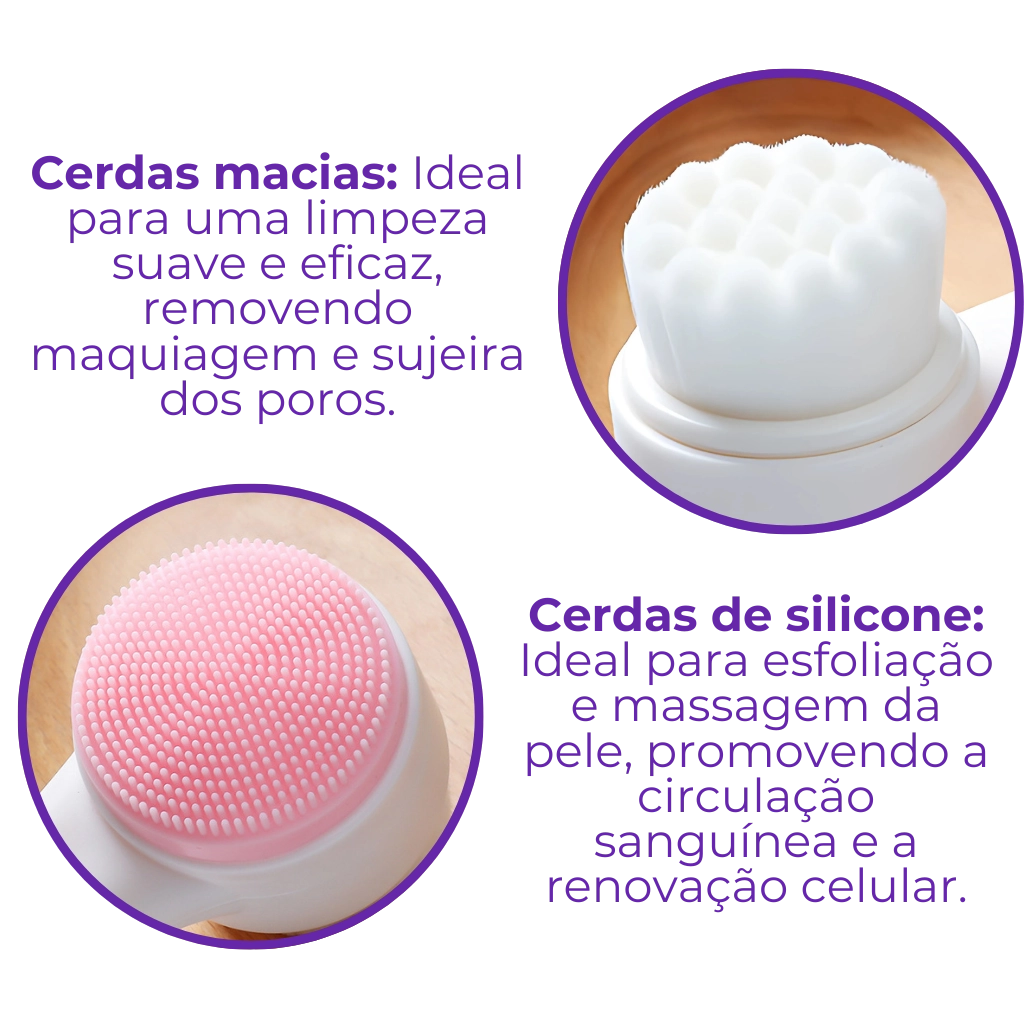 Escova Demaquilante 2 em 1 - Limpeza De Pele Em Casa!