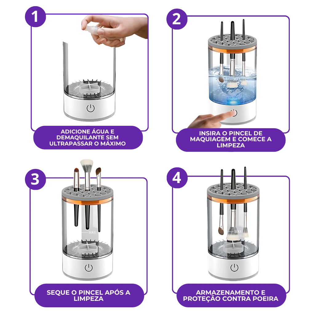 Lavador Automático - Lave e Seque Pincéis Sem Esforço!