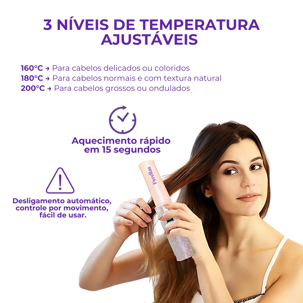 Mini Chapinha Portátil USB – Cabelos Perfeitos em Qualquer Lugar!
