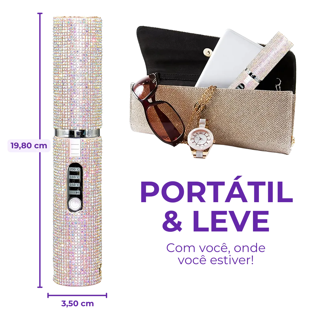 Mini Chapinha Portátil USB – Cabelos Perfeitos em Qualquer Lugar!