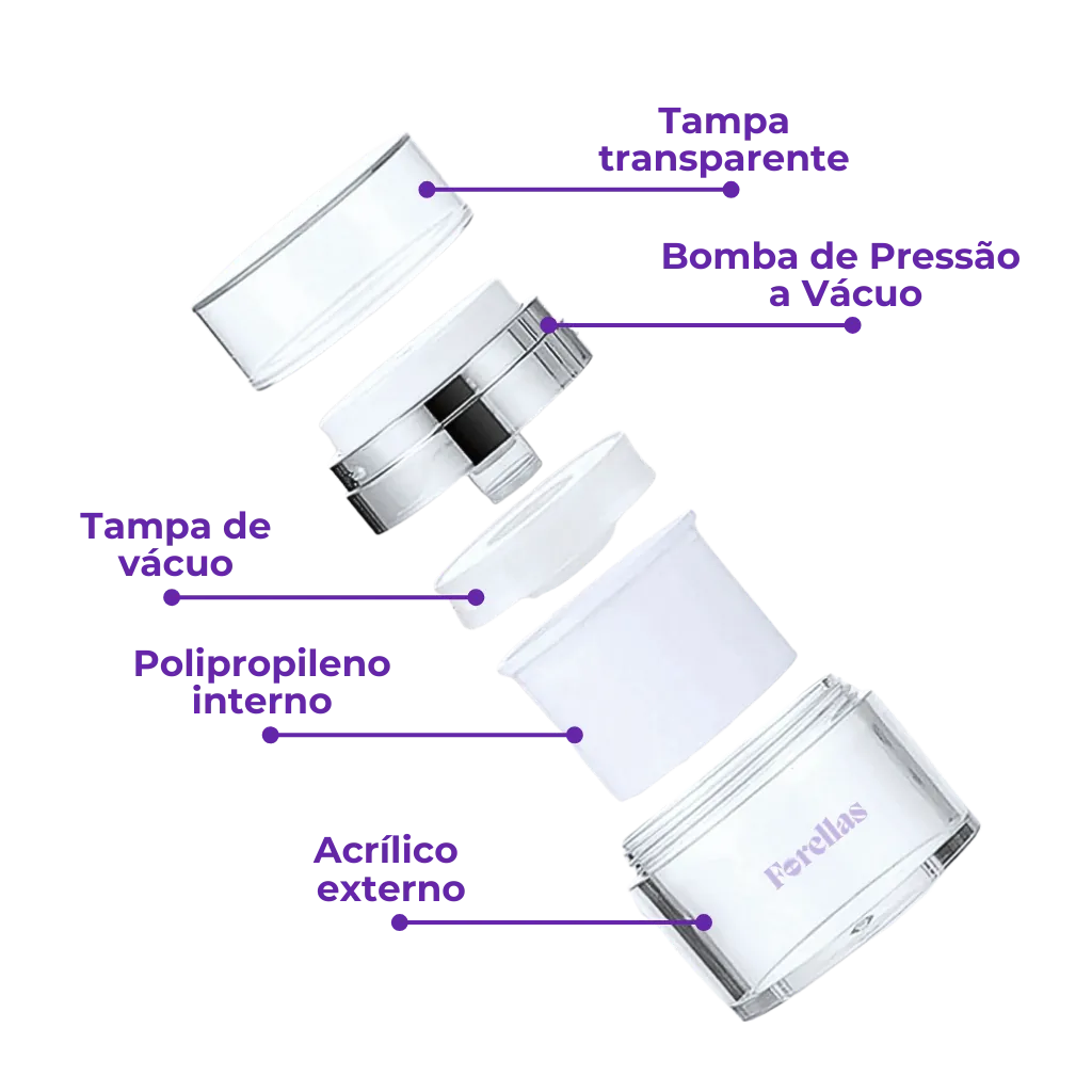 Pote de Creme a Vácuo - Feito Para Sua Rotina de Skin Care!
