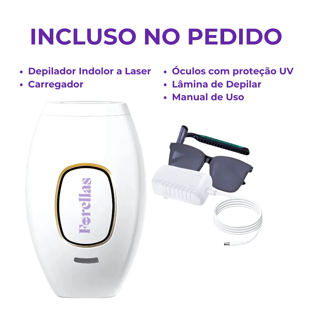 Depilador a Laser Portátil – Pele Lisa, Sem Dor e Sem Alergias!
