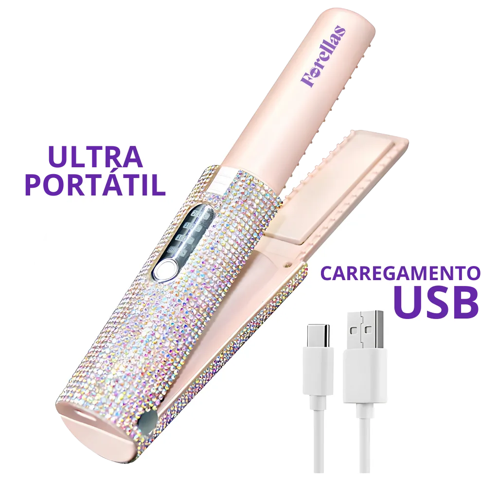 Mini Chapinha Portátil USB – Cabelos Perfeitos em Qualquer Lugar!