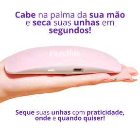 Mini Cabine de Secar Unhas - Compacto e Rápido com 6 LEDs UV!