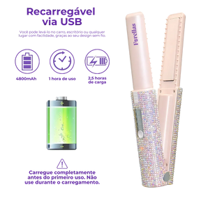 Mini Chapinha Portátil USB – Cabelos Perfeitos em Qualquer Lugar!