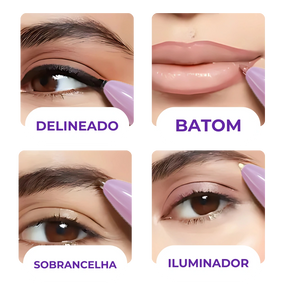 Caneta 4 em 1 - Make Completa: Olhos, Pele e Sobrancelha!