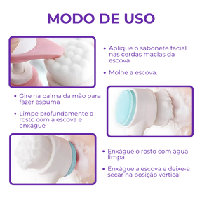 Escova Demaquilante 2 em 1 - Limpeza De Pele Em Casa!