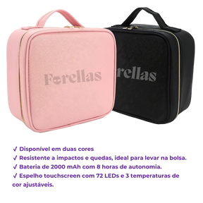 Maleta De Maquiagem Completa - Com Espelho e Iluminação!