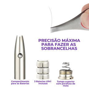 Pinça com Luz LED - Sobrancelhas Alinhadas com Facilidade!