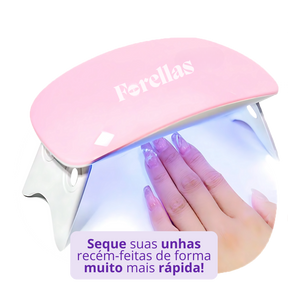 Mini Cabine de Secar Unhas - Compacto e Rápido com 6 LEDs UV!