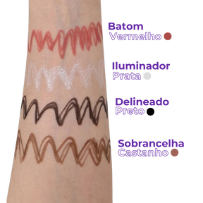 Caneta 4 em 1 - Make Completa: Olhos, Pele e Sobrancelha!