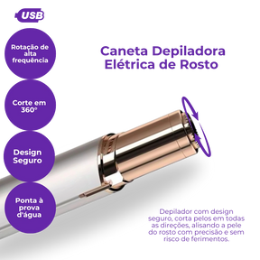 Caneta Depiladora – Kit para Sobrancelhas e Rosto!