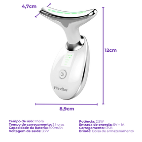 Massageador Facial LED - Rejuvenesça a Pele em Minutos!
